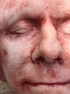 Skinned face Middle aged male